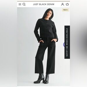 Just Black Women's Black Wide-Leg Petite Palazzo pant